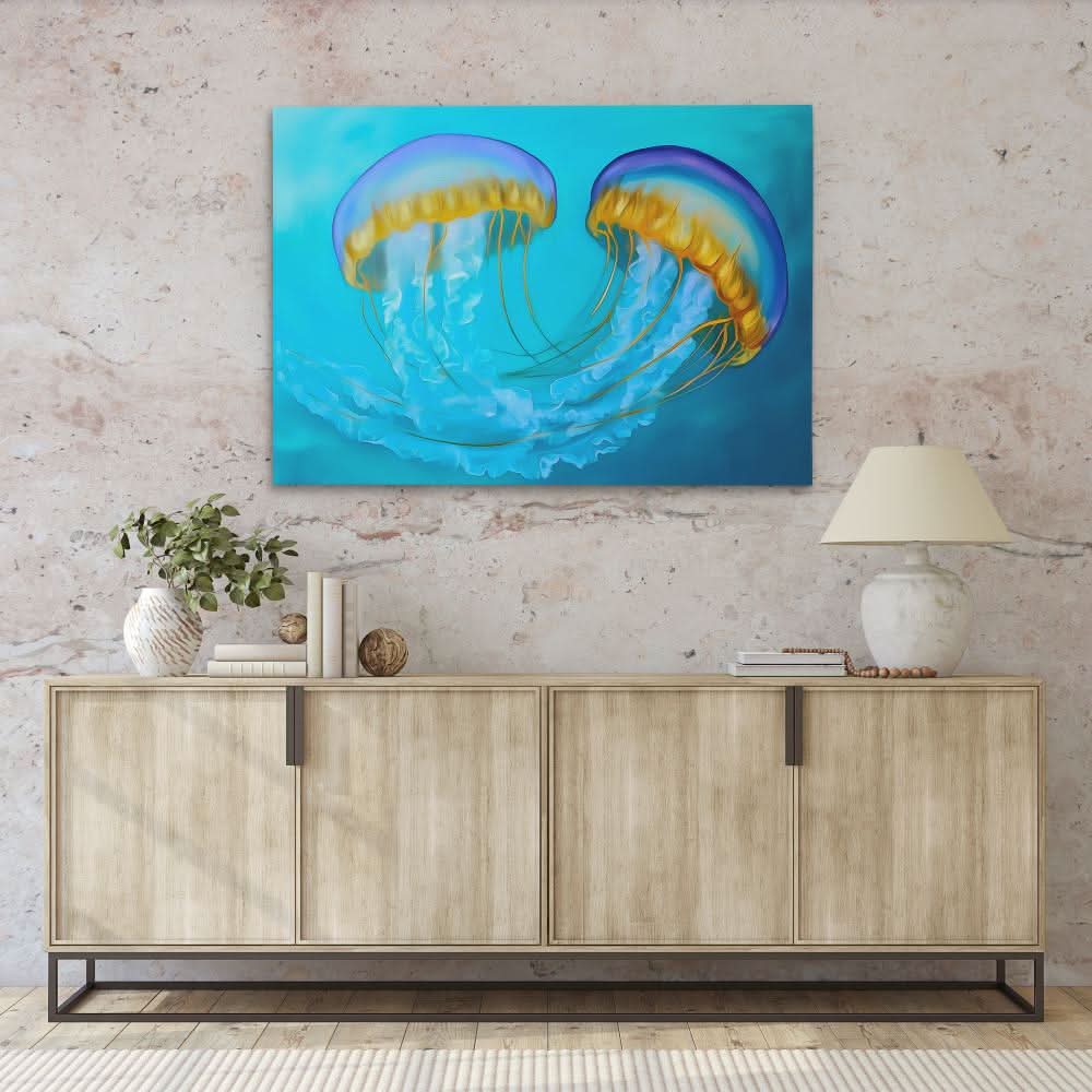 Entangled Jellyfish - Large Canvas Print
