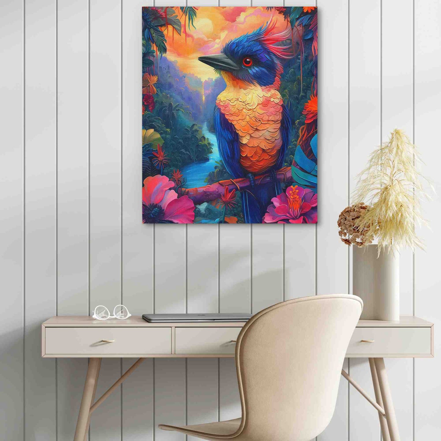 Entrance to Paradise - Bird Wall Art in Black Frame