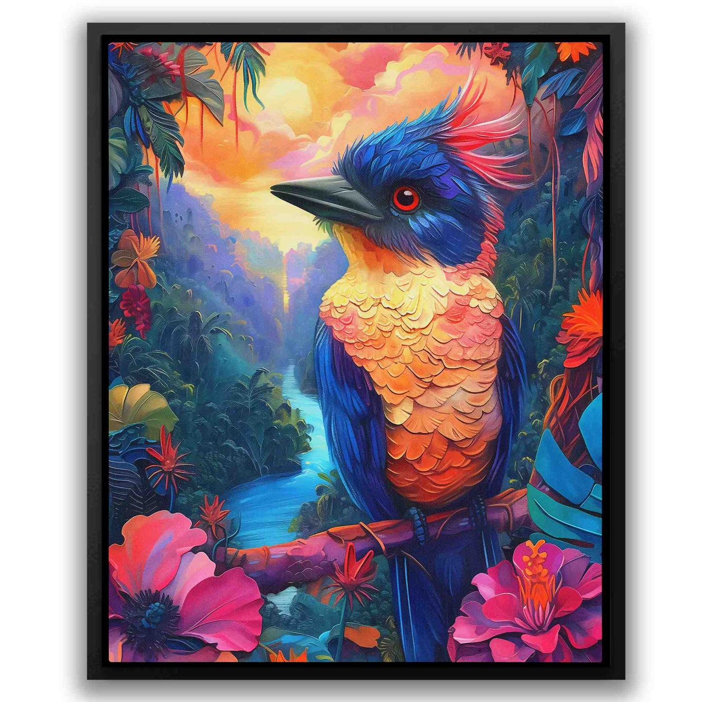Entrance to Paradise - Colorful Bird Canvas Print