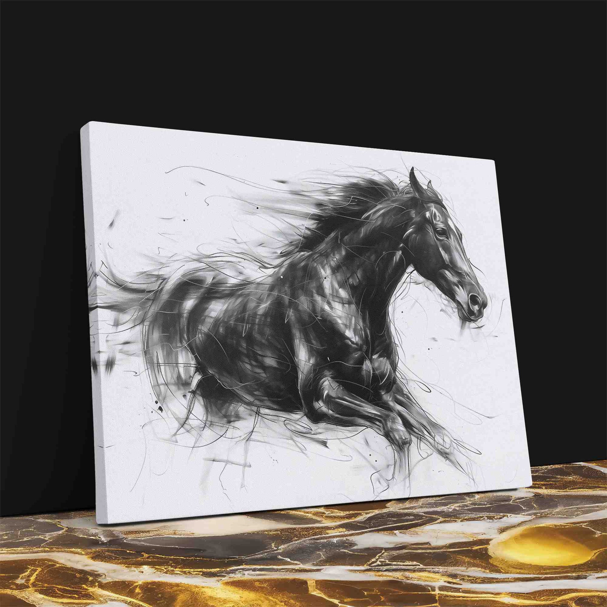 Equine Elegance - Black Wall Art