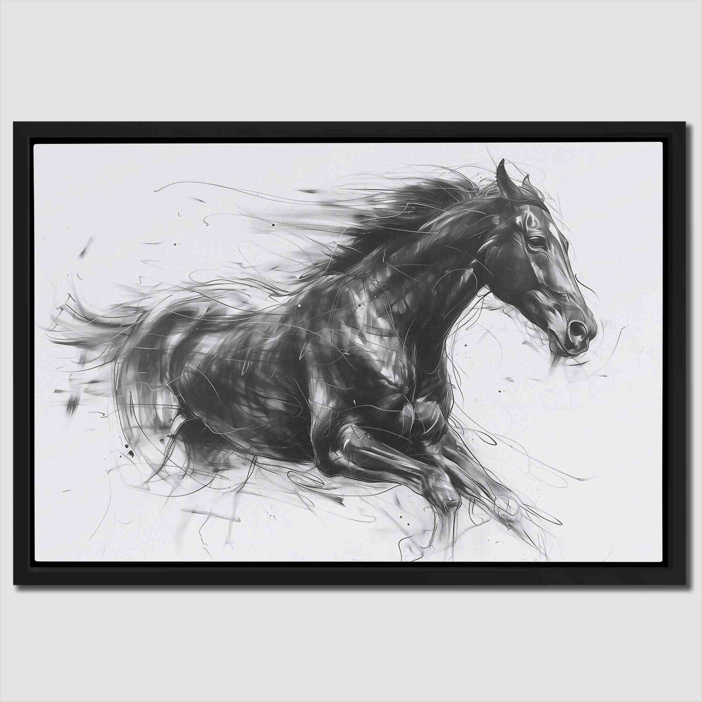 Equine Elegance - Black Brendan Canvas Print