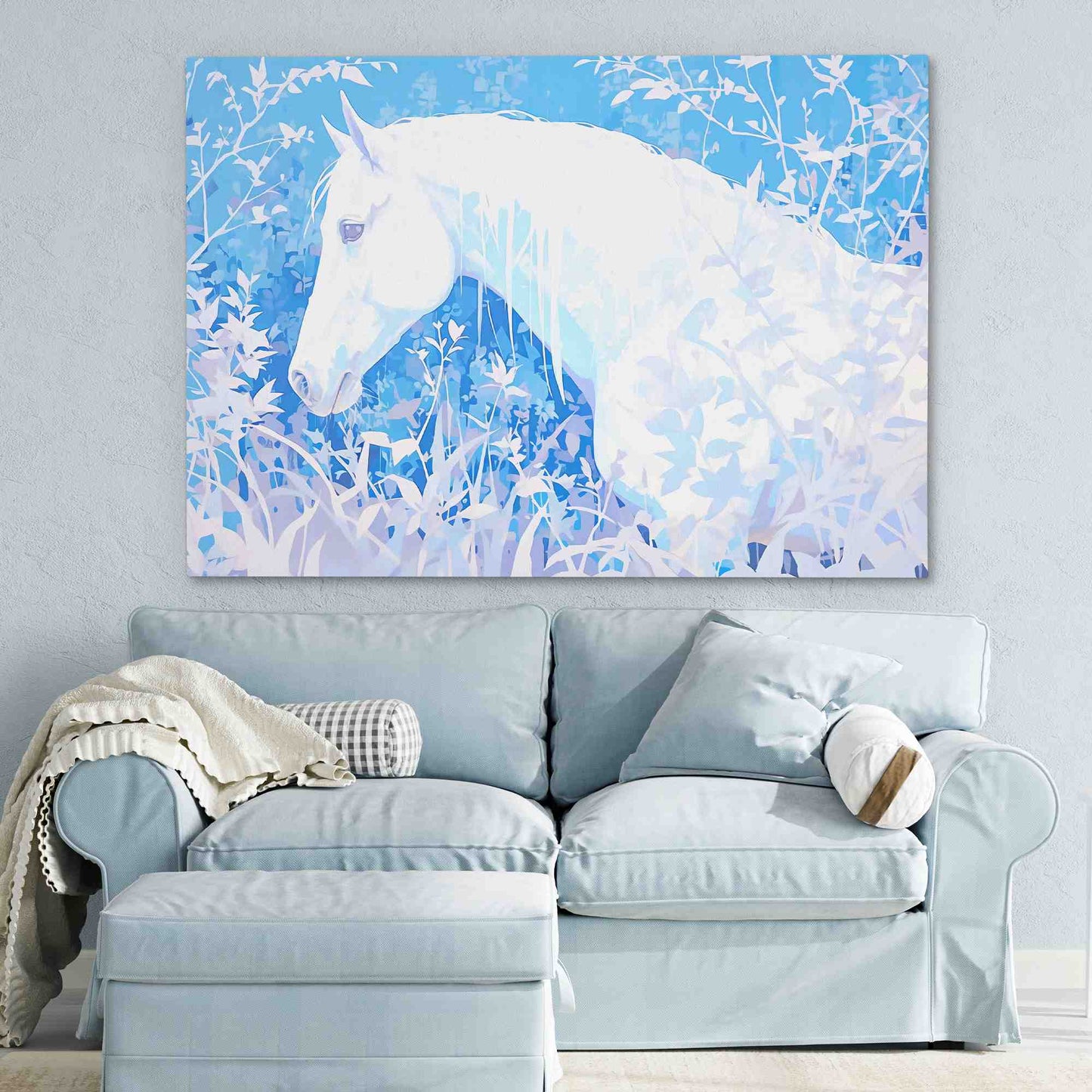 Equine Enigma - Abstract Wall Art in Black Frame