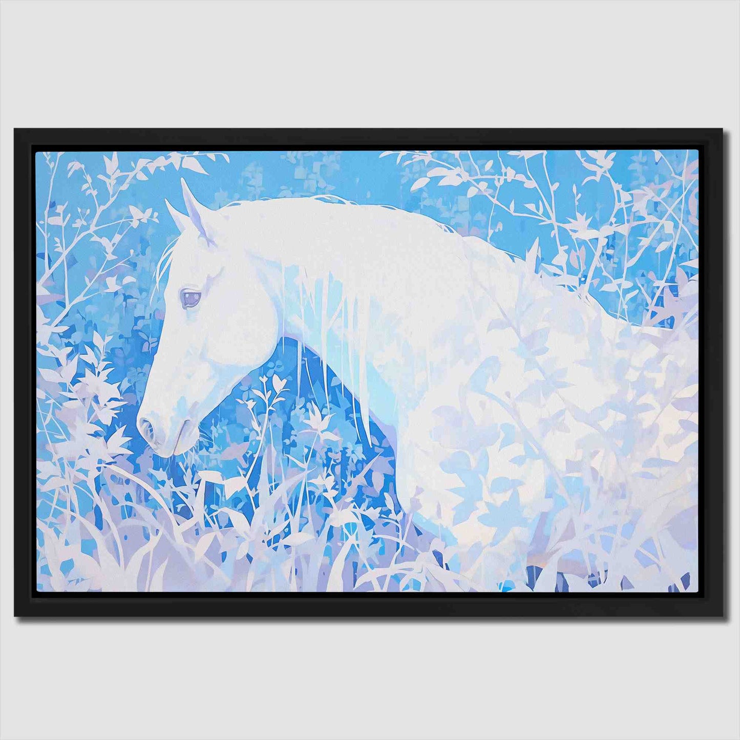Equine Enigma - Blue Country and Farm Canvas Print