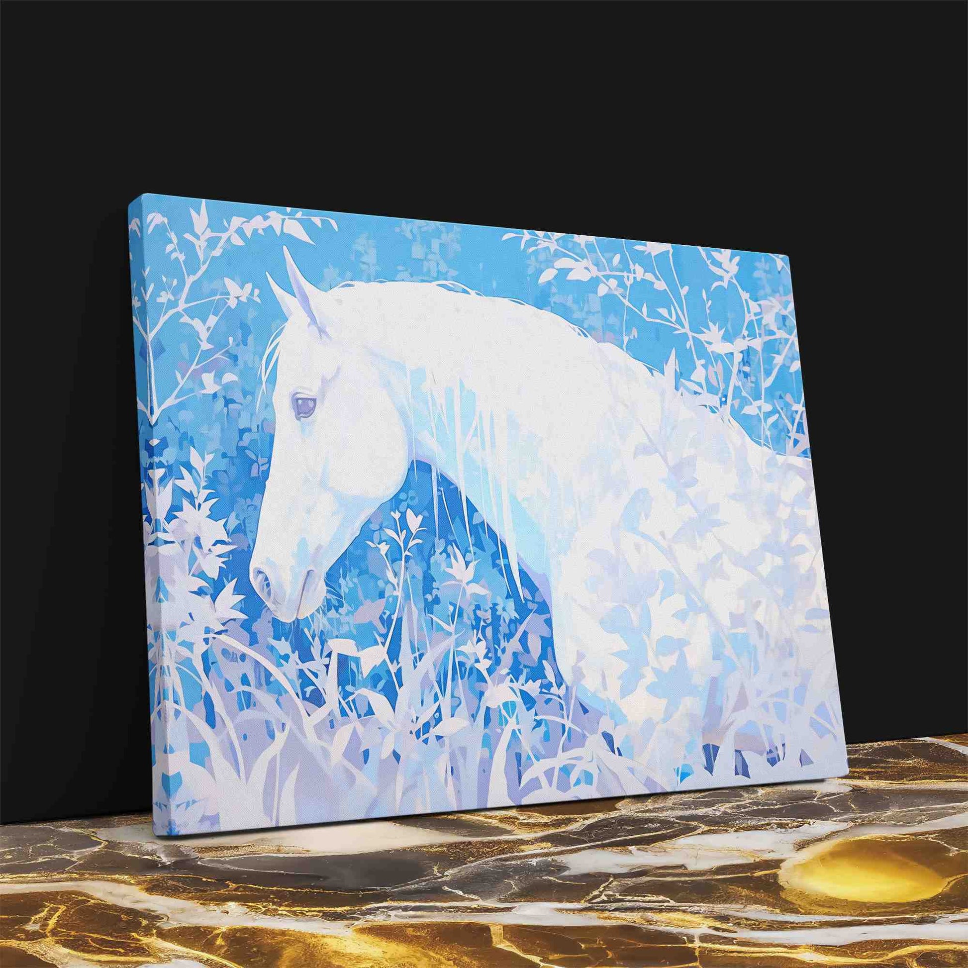 Equine Enigma - Blue Wall Art