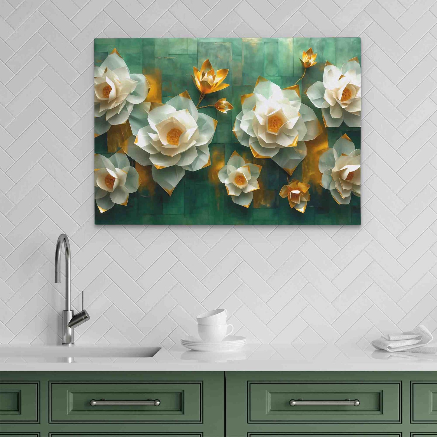 Essence of Elegance - Abstract Wall Art in Black Frame