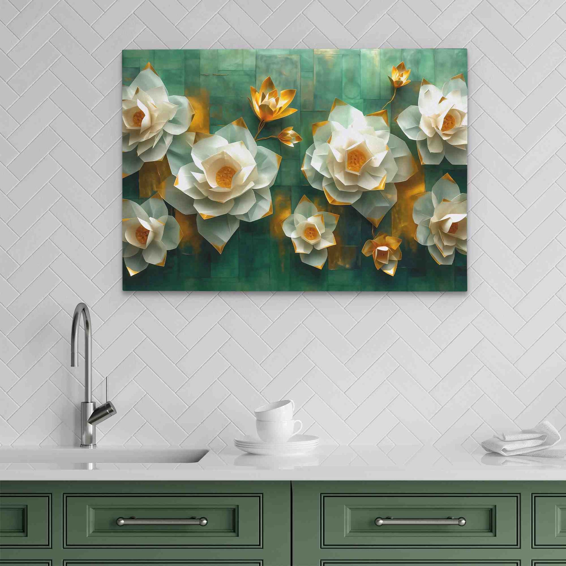 Essence of Elegance - Abstract Wall Art in Black Frame