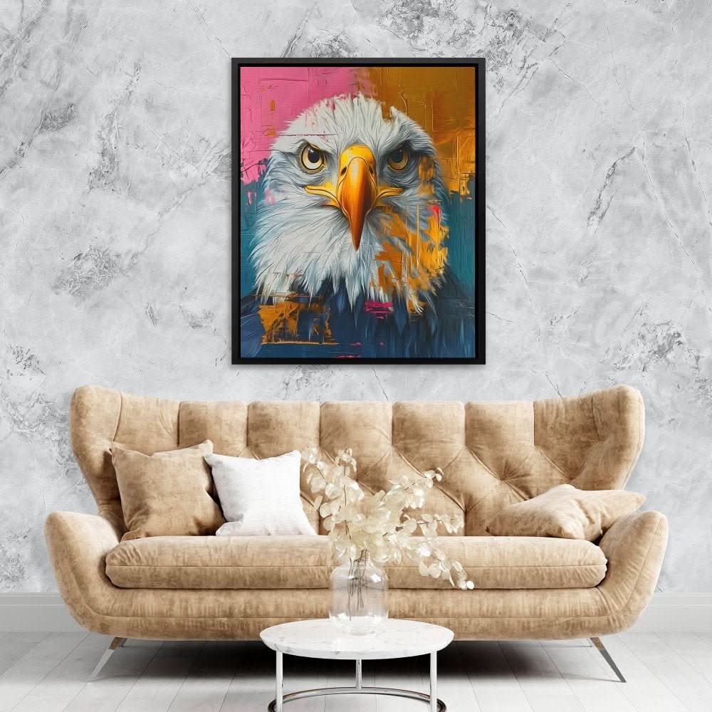 Eternal  Eagle - Eagle Wall Art in Black Frame