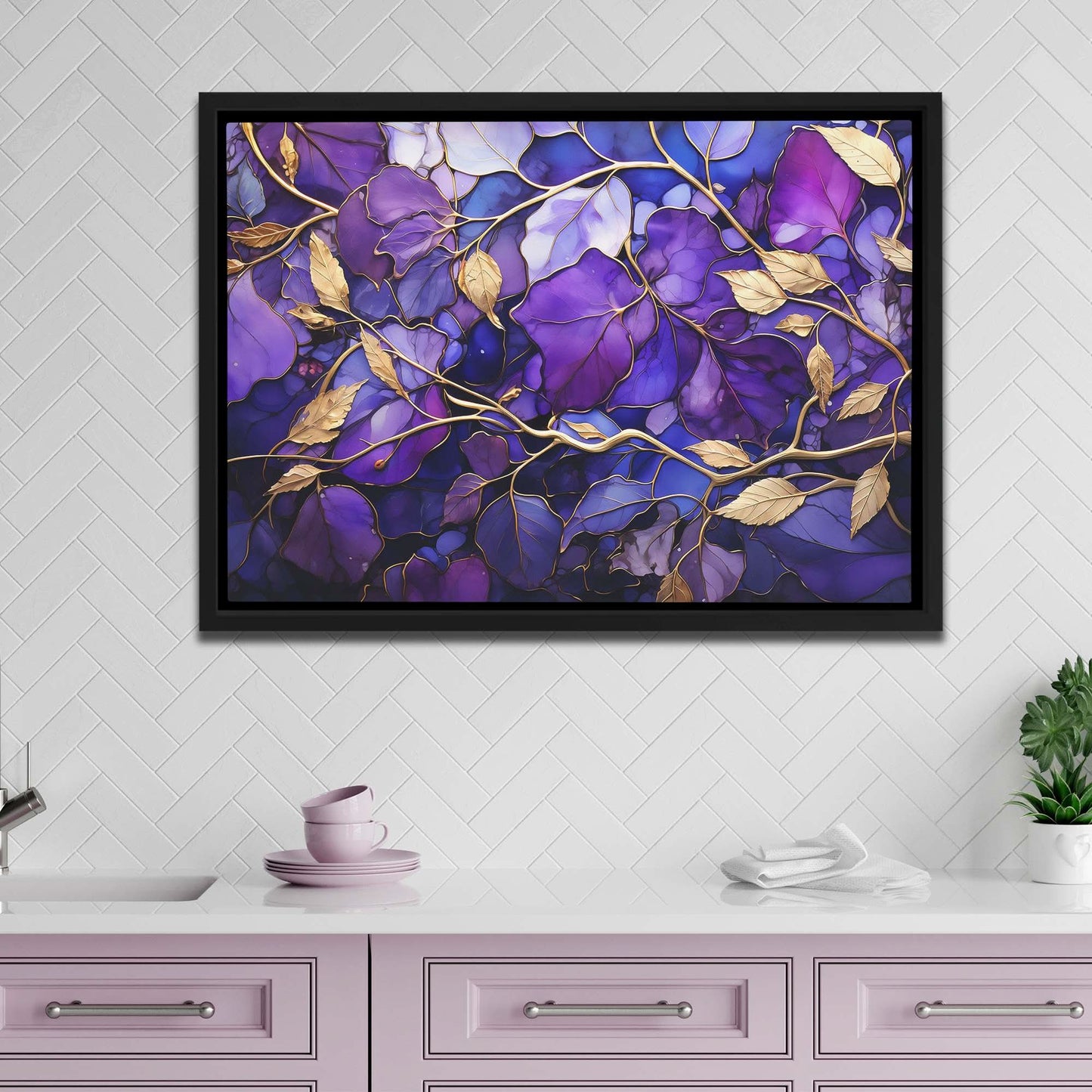 Eternal Garden - Gold Wall Art for Kitchen