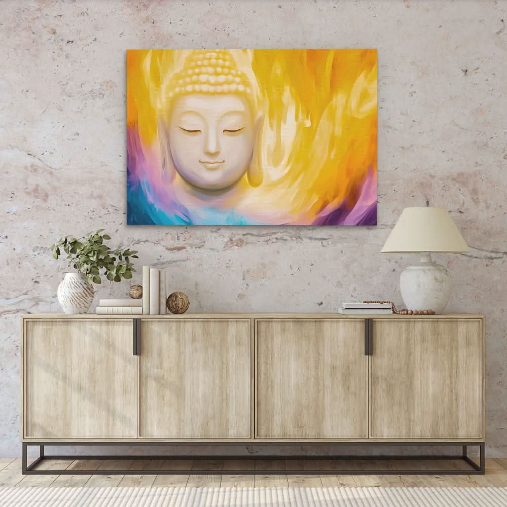 Eternal Glow - Spiritual Wall Art in Black Frame