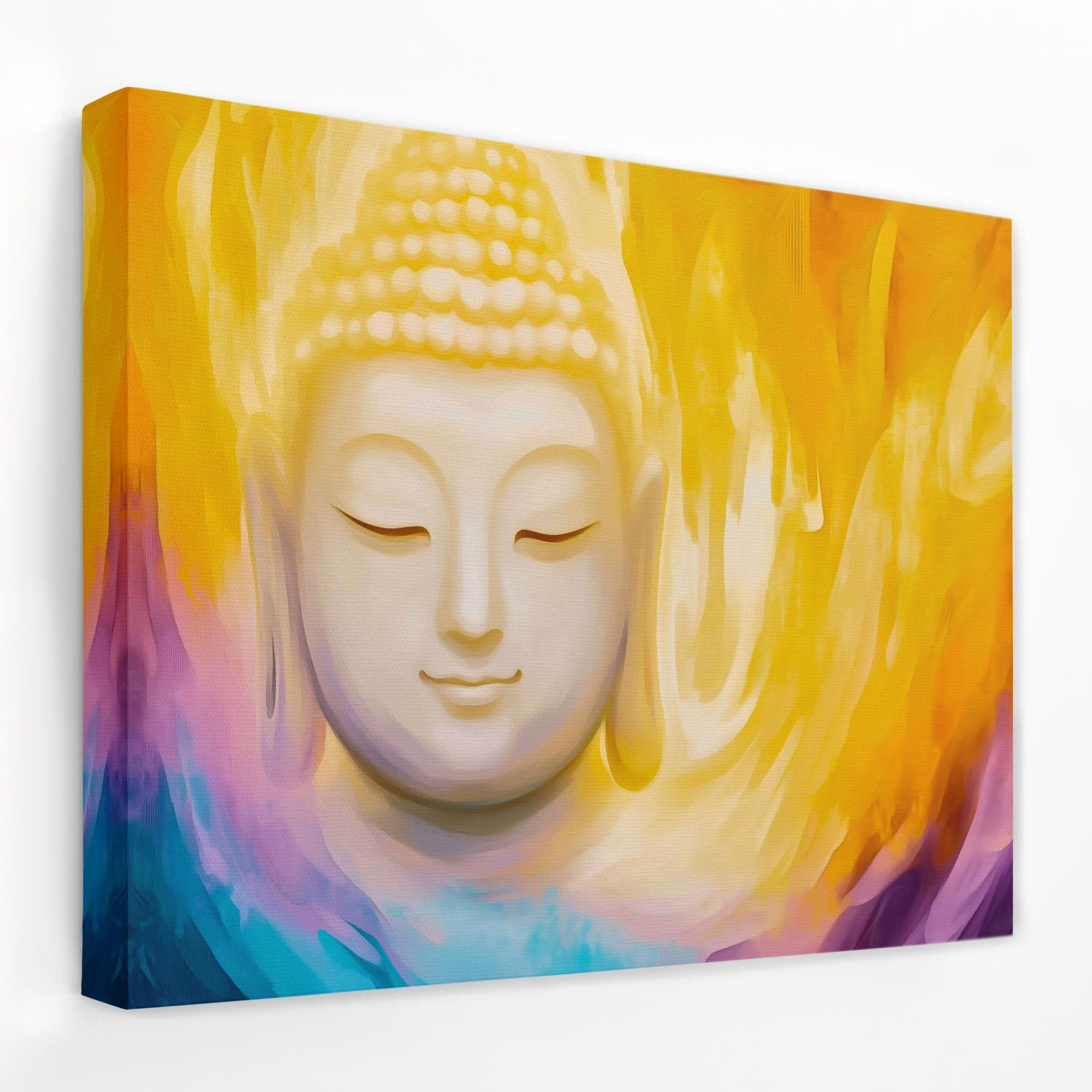 Eternal Glow - Purple and Gold Canvas Wall Art