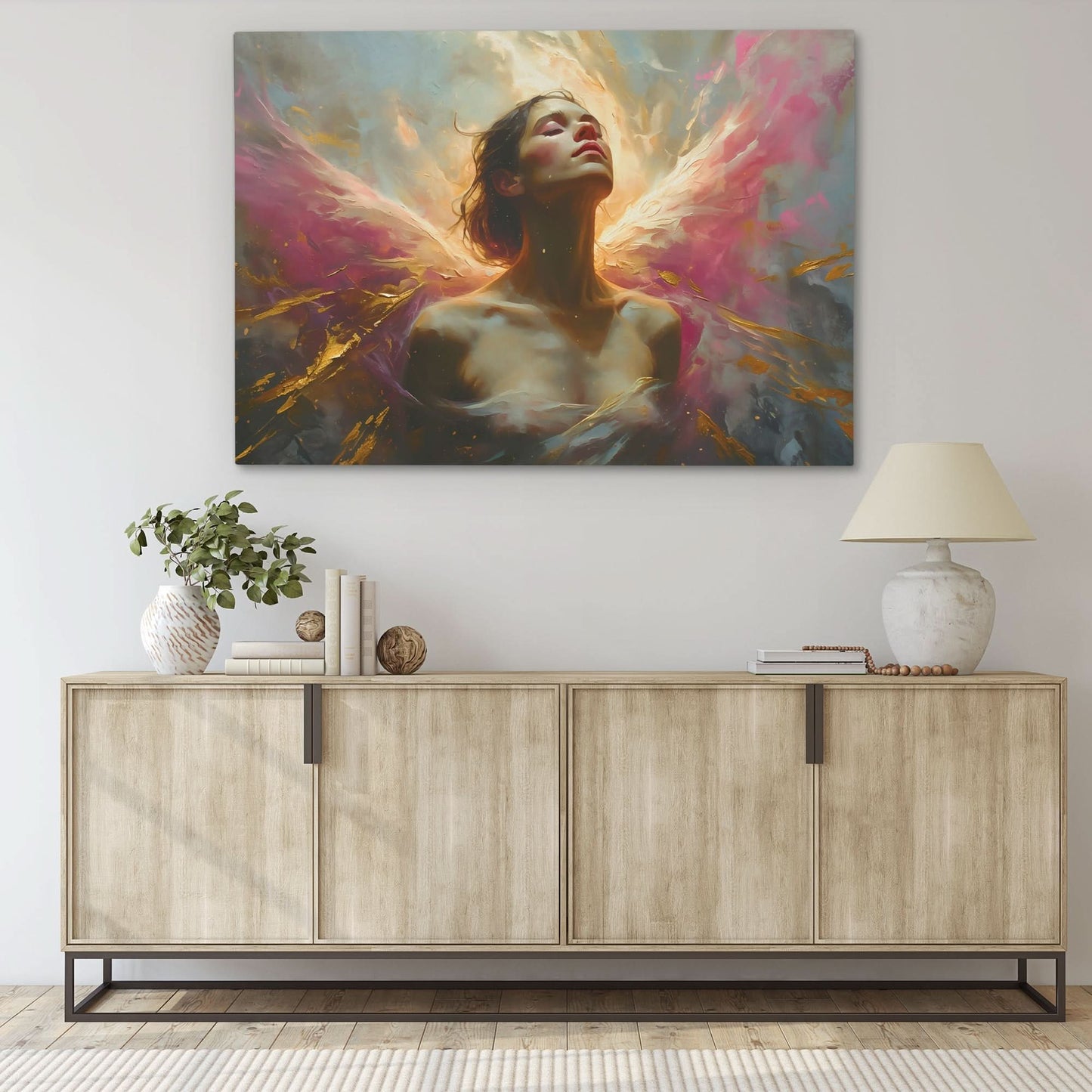 Eternal Horizon - Pink Angelic Canvas Print