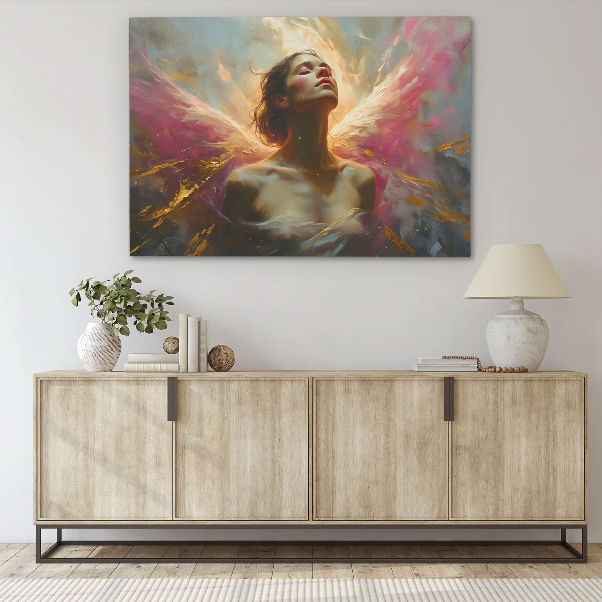 Eternal Horizon - Pink Angelic Canvas Print