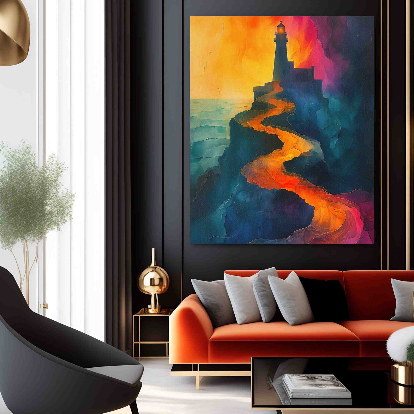 Eternal Lighthouse - Colorful Wall Art