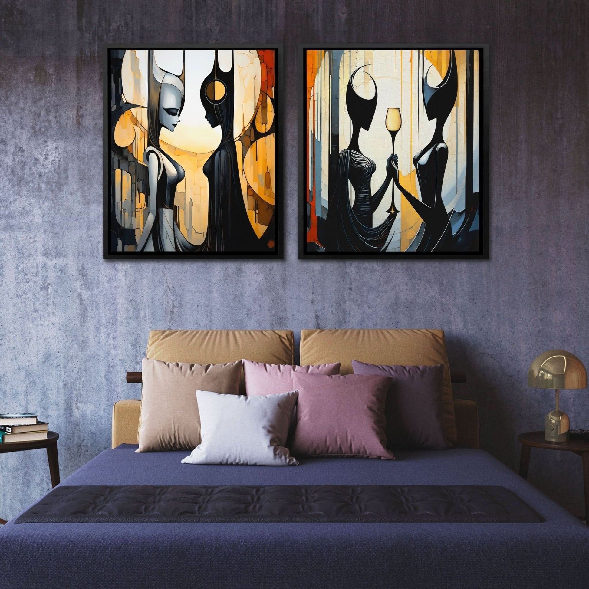 Eternal Queen's (2) Set - Earth Tones Wall Art
