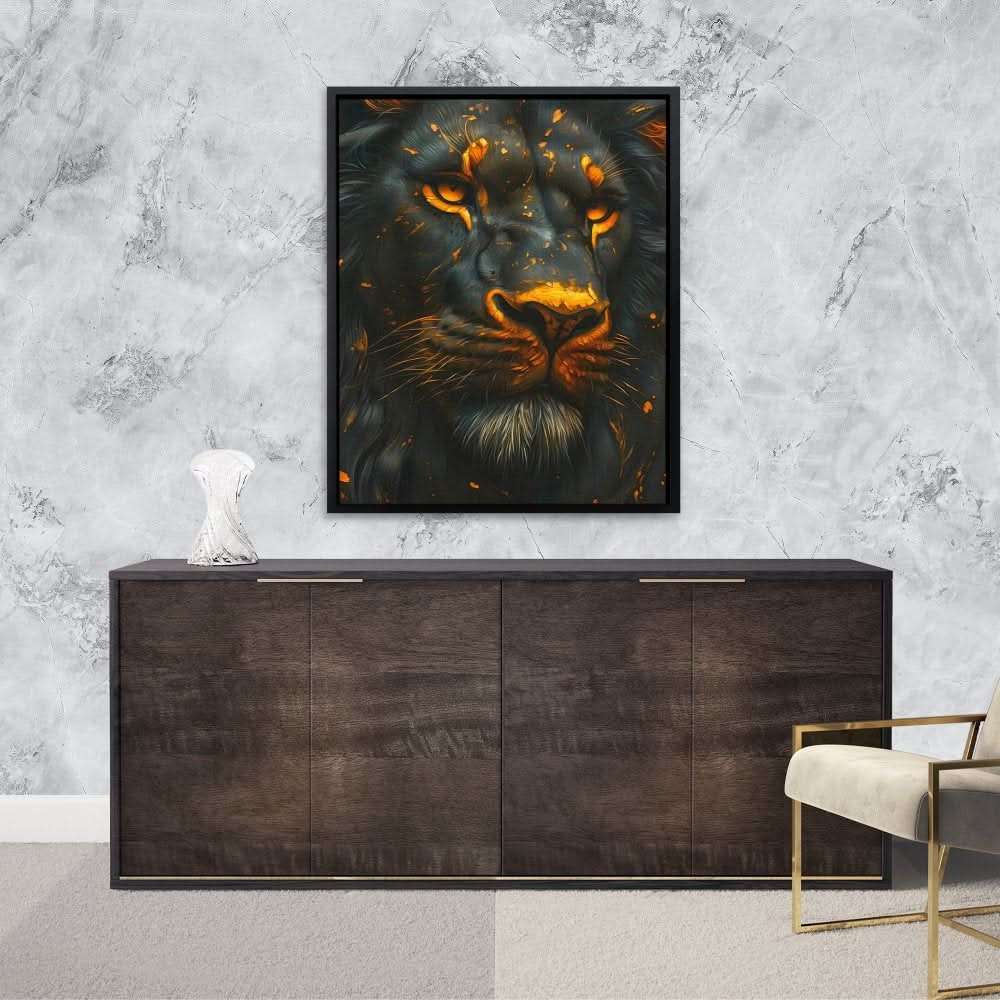 Eternal Strength - Modern Gold Canvas Wall Art
