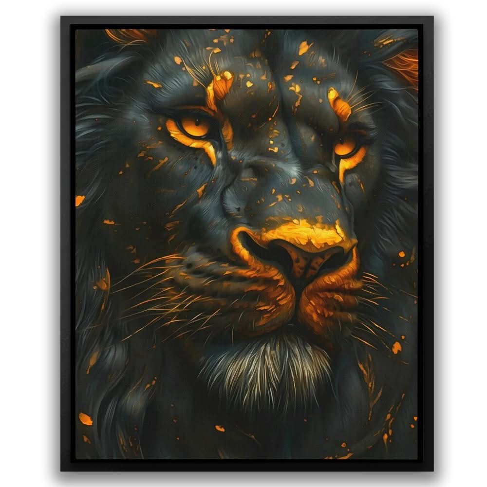 Eternal Strength - Black and Gold Bold Canvas Print