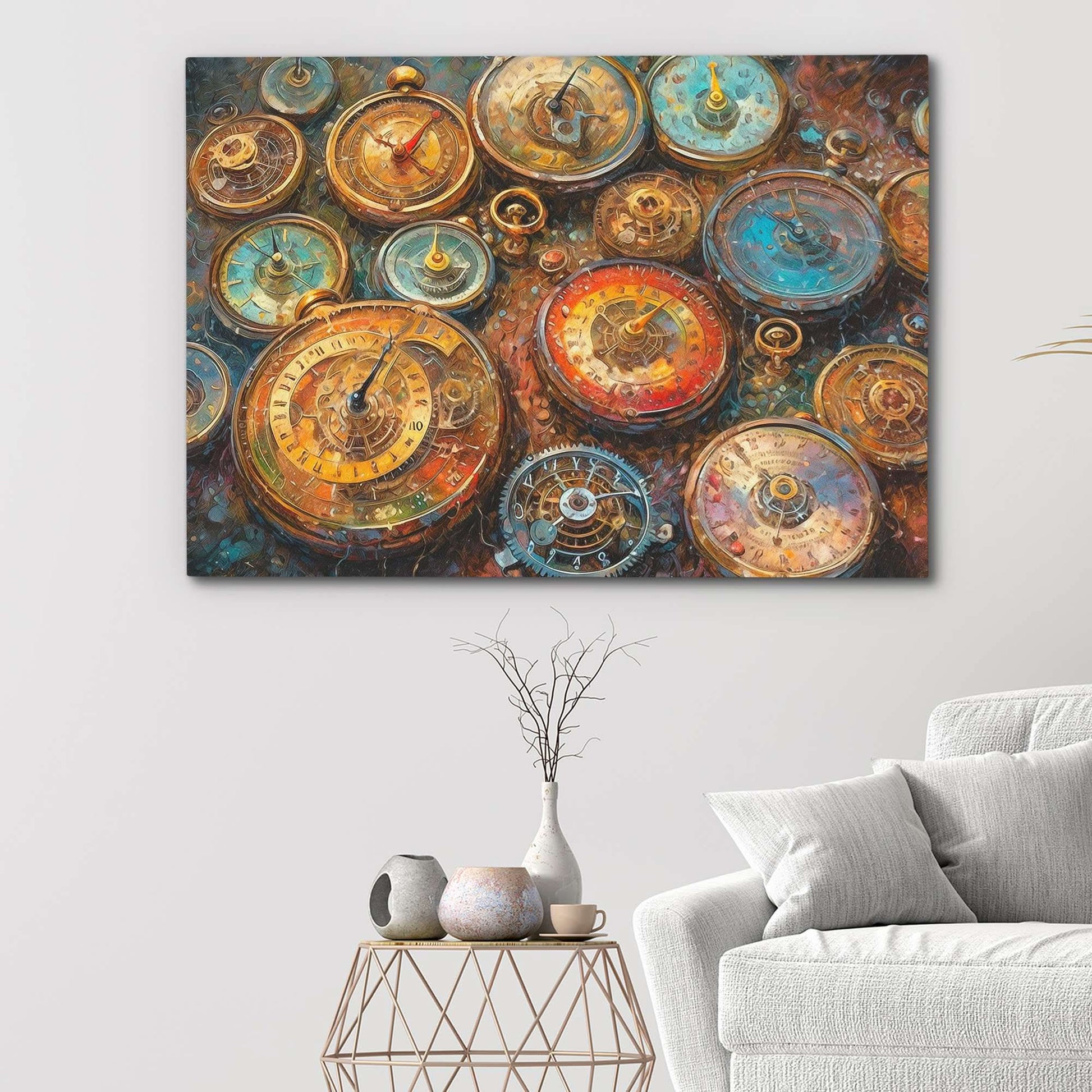 Eternal Ticking - Oversized Clock Canvas Wall Art