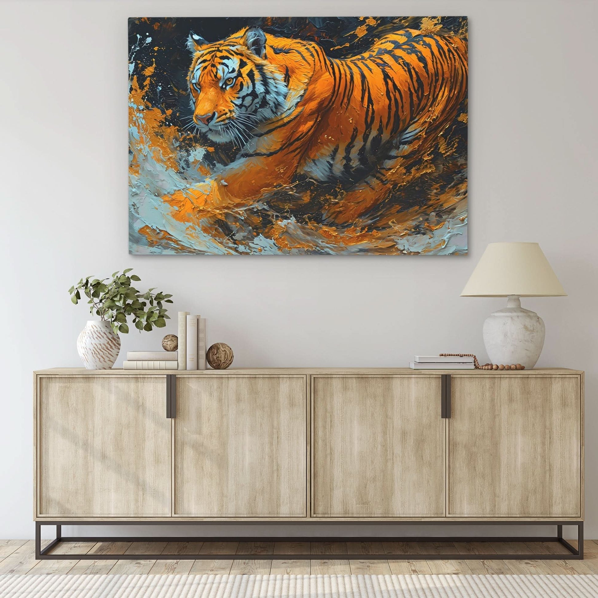 Eternal Tiger - Wall Art in Black Frame