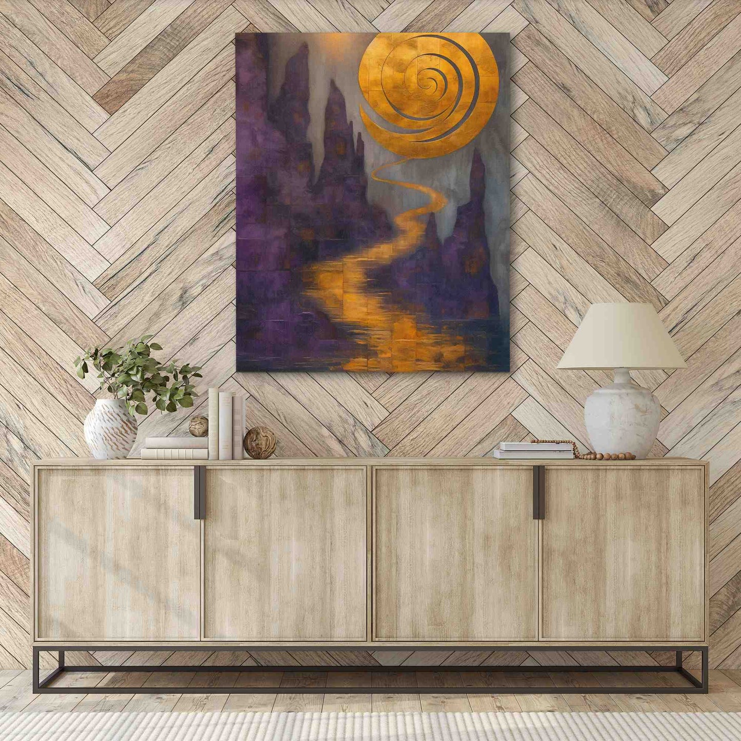 Ethereal Energy - Pathway Wall Art in Black Frame