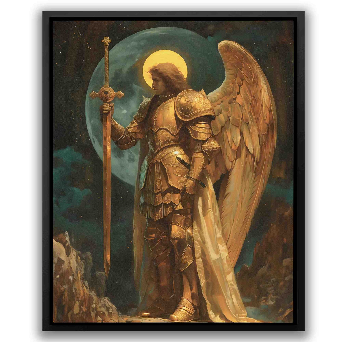Ethereal Essence - Gold Brendan Canvas Print
