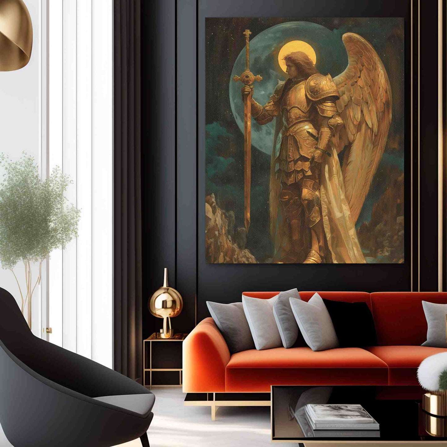 Ethereal Essence - Fantasy Gold Canvas Wall Art