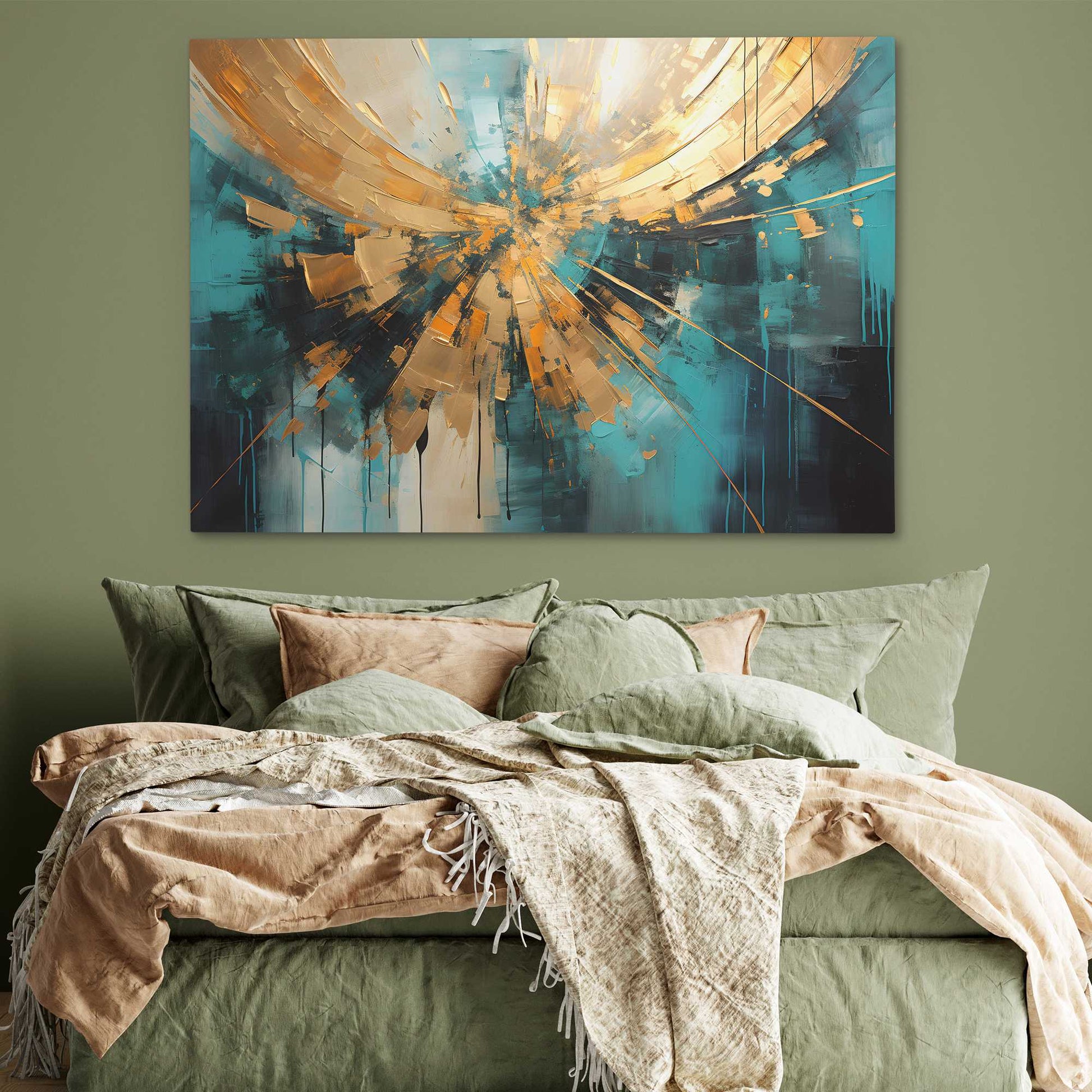 Ethereal Gold - Abstract Wall Art Print