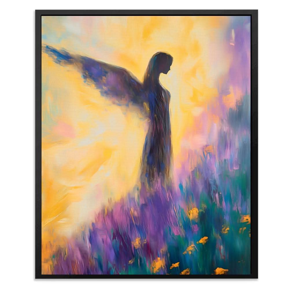 Ethereal Grace - Purple Purple and Gold Canvas Print