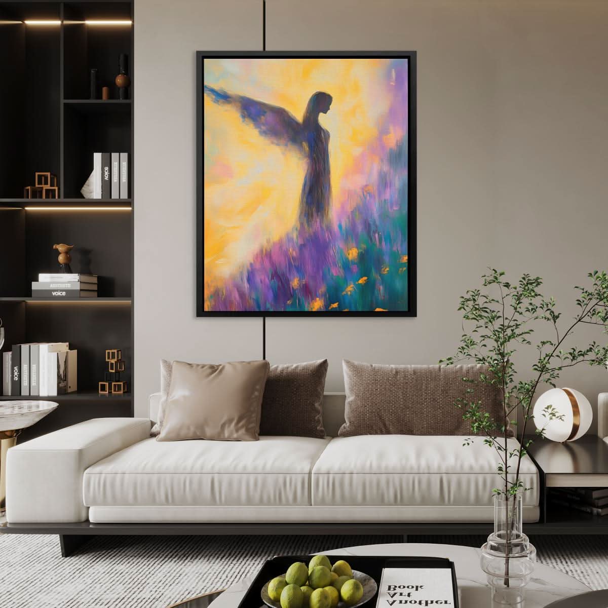 Ethereal Grace - Purple Canvas Wall Art