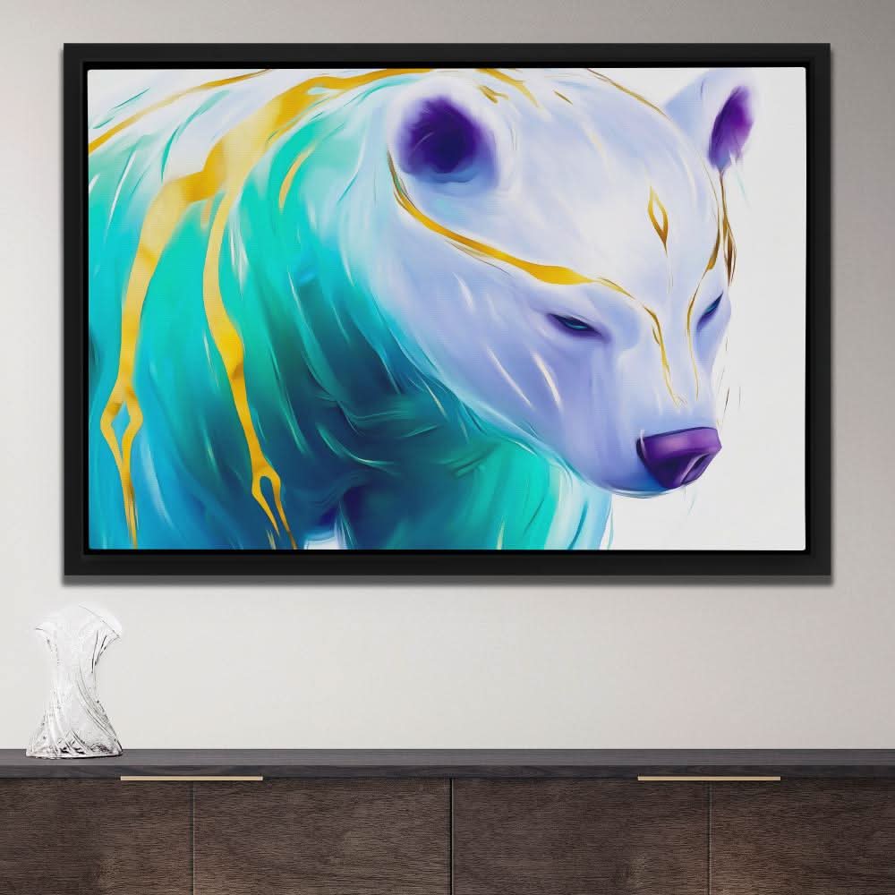 Ethereal Ice Bear - Large Abstract Canvas Print