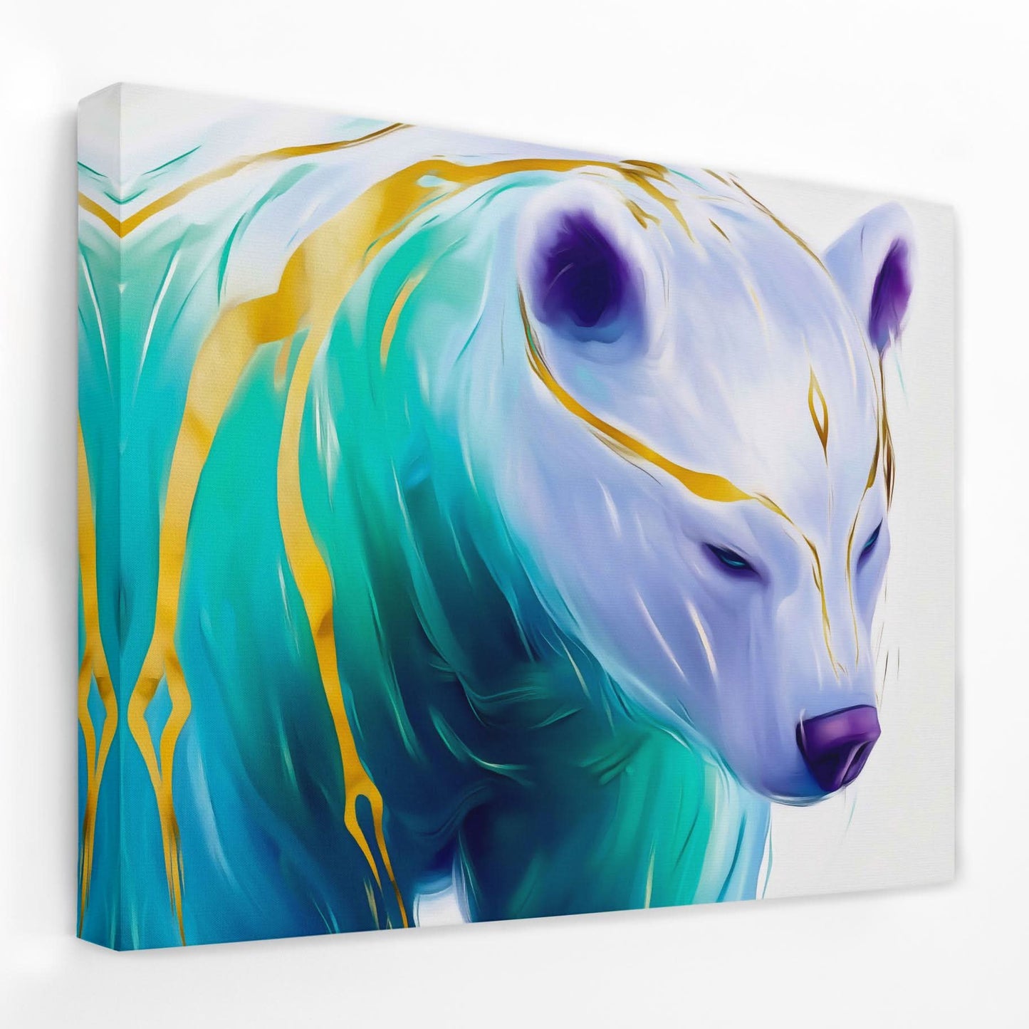 Ethereal Ice Bear - Animals Canvas Wall Art
