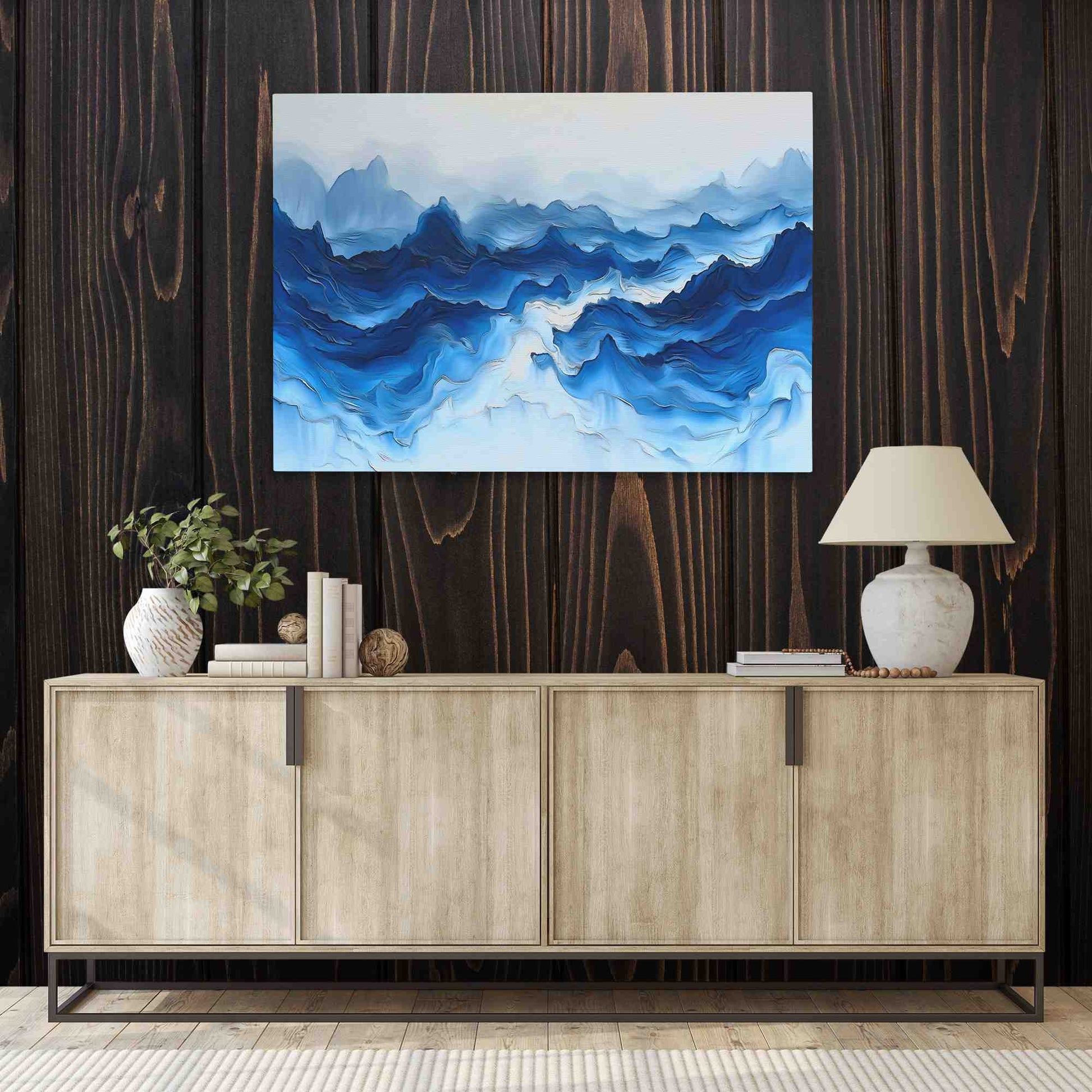 Ethereal Landscape - Mountain Wall Art in Black Frame