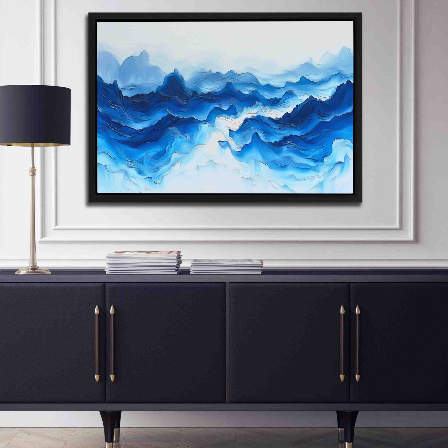 Ethereal Landscape - Abstract Wall Art in Black Frame