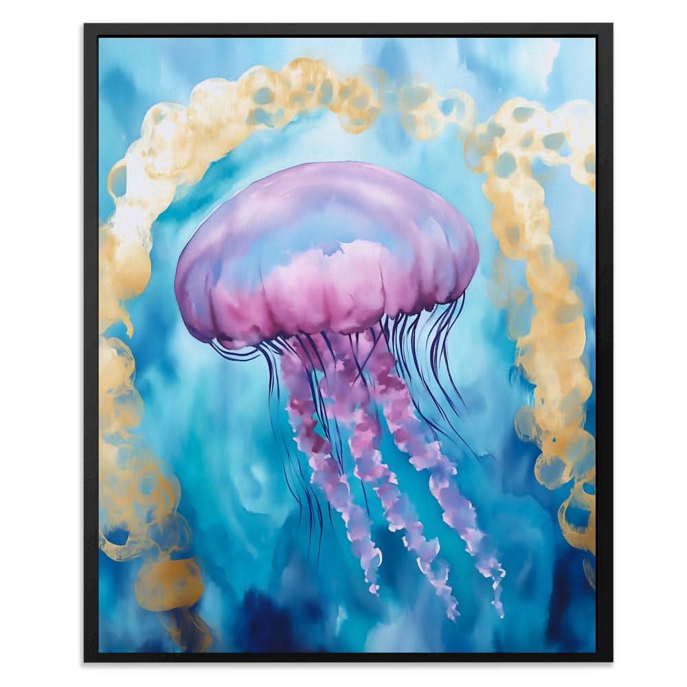 Ethereal Ocean Ballet - Pastel Coastal Canvas Print