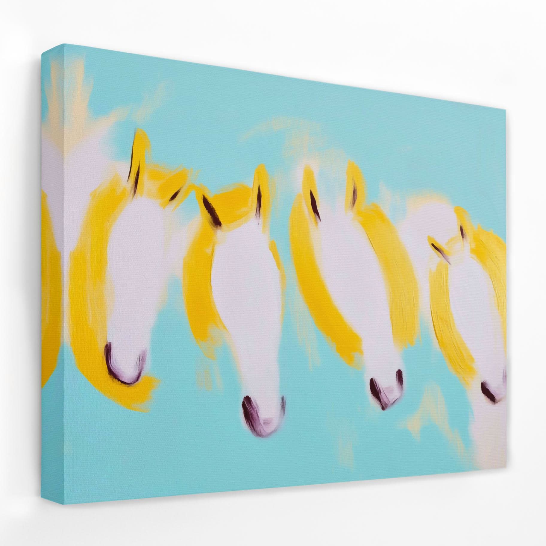 Ethereal Stampede - Coastal Canvas Wall Art