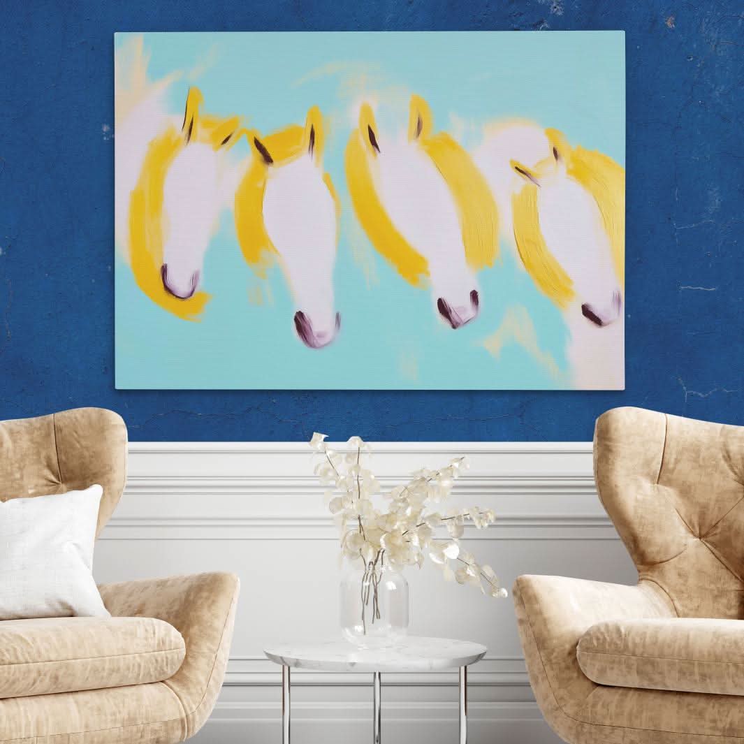 Ethereal Stampede - Pastel Wall Art for Hallway
