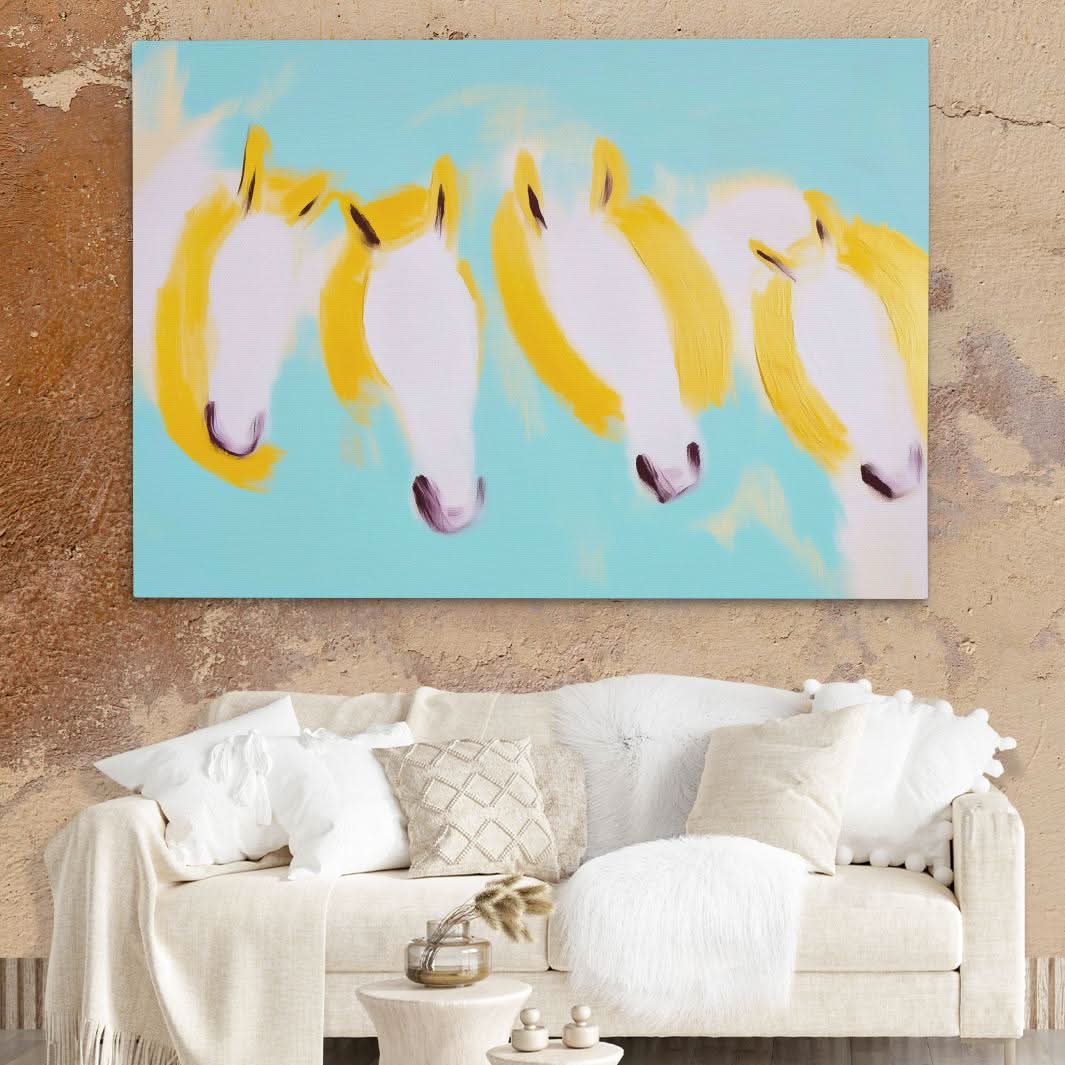 Ethereal Stampede - Large Minimalist Canvas Print