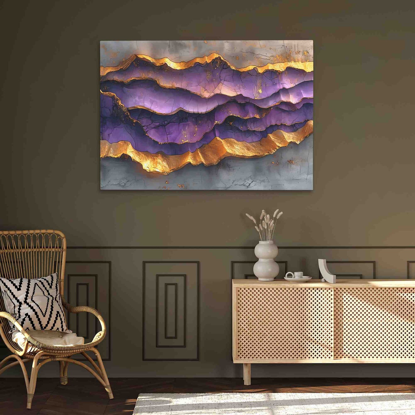 Ethereal Texture - Horizontal Wall Art in Black Frame