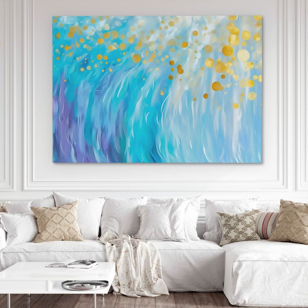 Ethereal Wave - Abstract Wall Art in Black Frame
