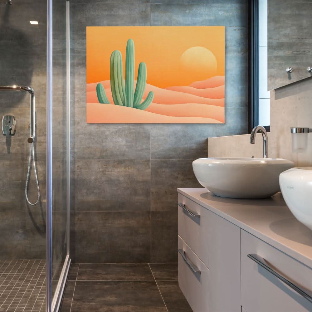 Evening Cactus - Country and Farm Art for Dining Room