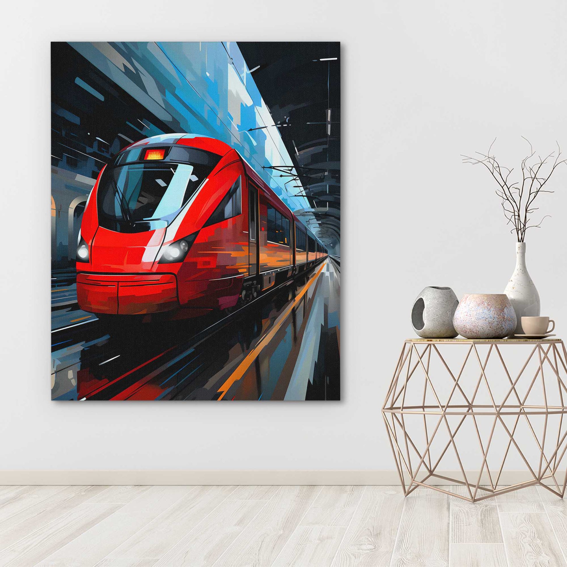 Evening Journey - Blue Canvas Wall Art