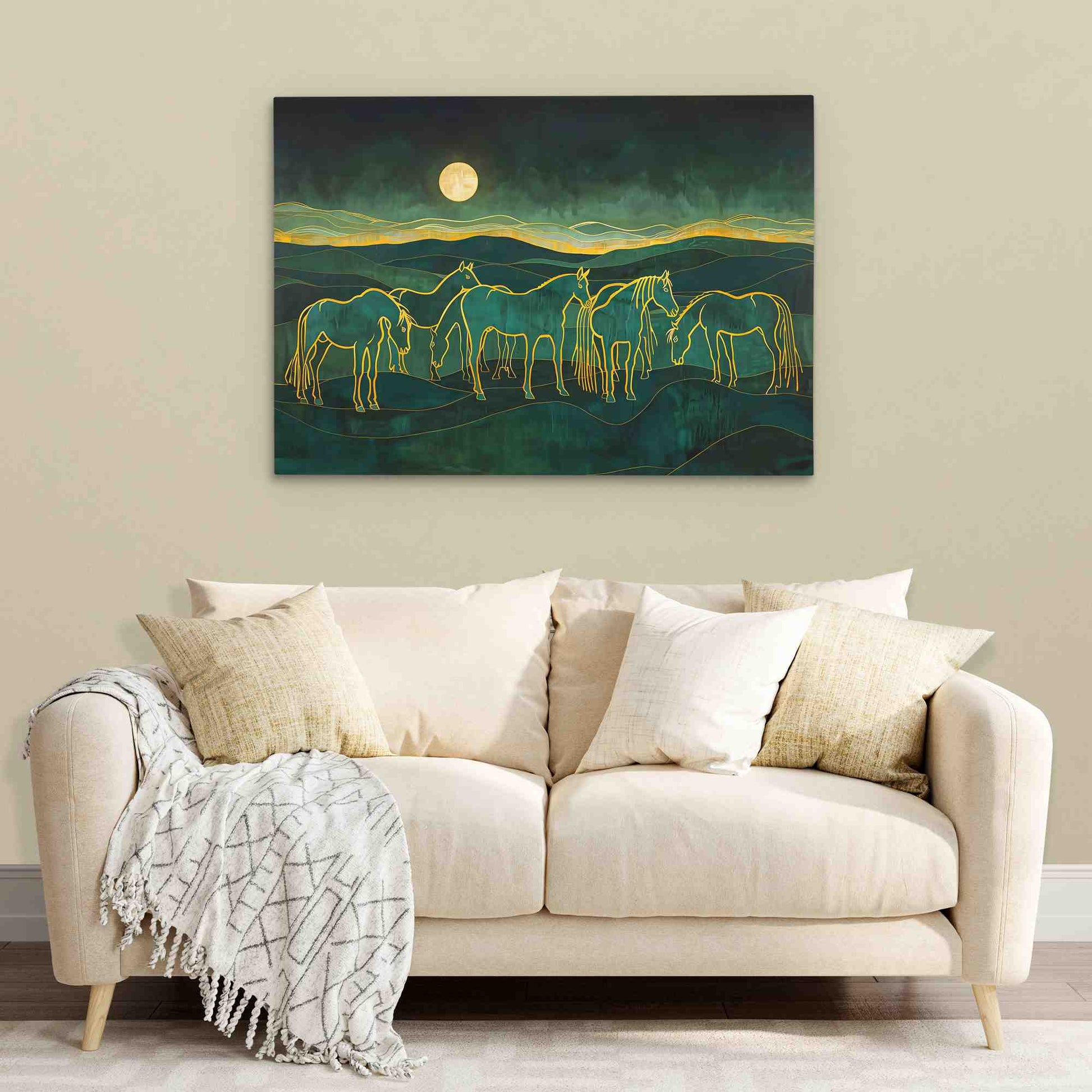 Evening Meadow - Animals Art