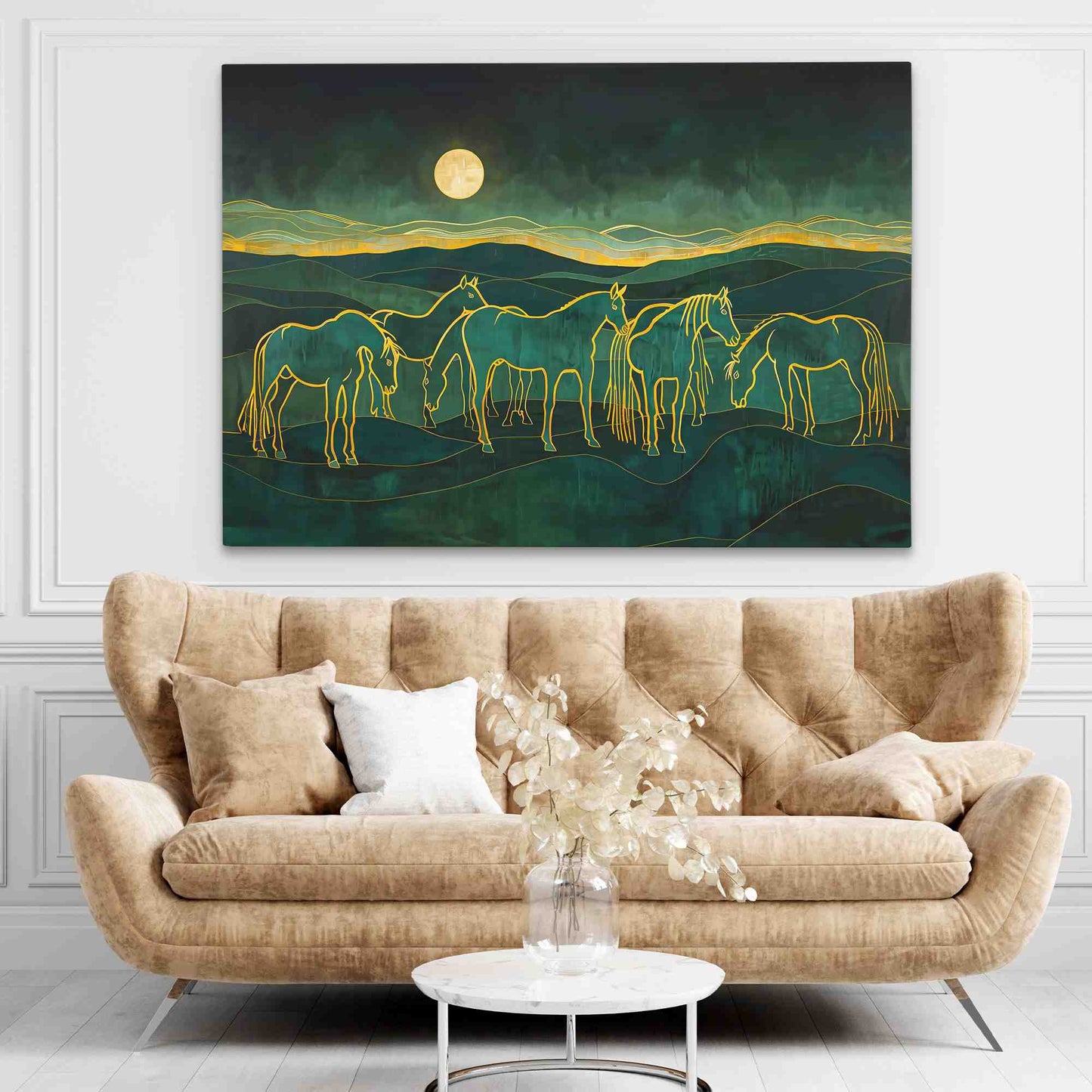 Evening Meadow - Large Abstract Canvas Print