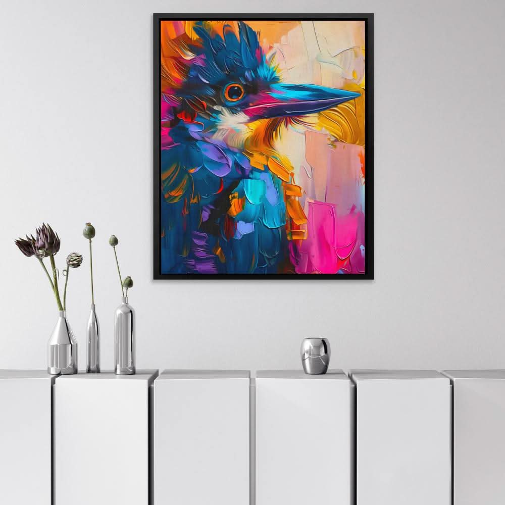 Exotic Grace - Maximalist Orange Canvas Wall Art