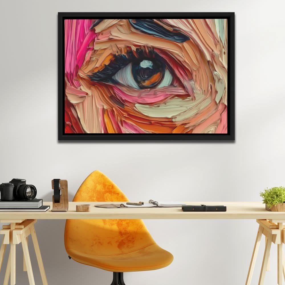 Eye of a Feminism - Colorful Female Canvas Print