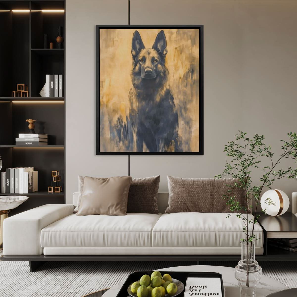 Eyes of Valor - Gray Wall Art in Black Frame