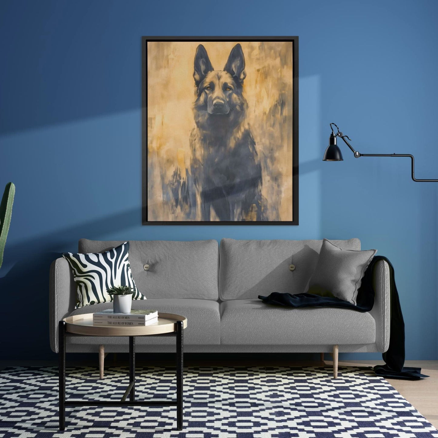 Eyes of Valor - Gold Gray Canvas Print