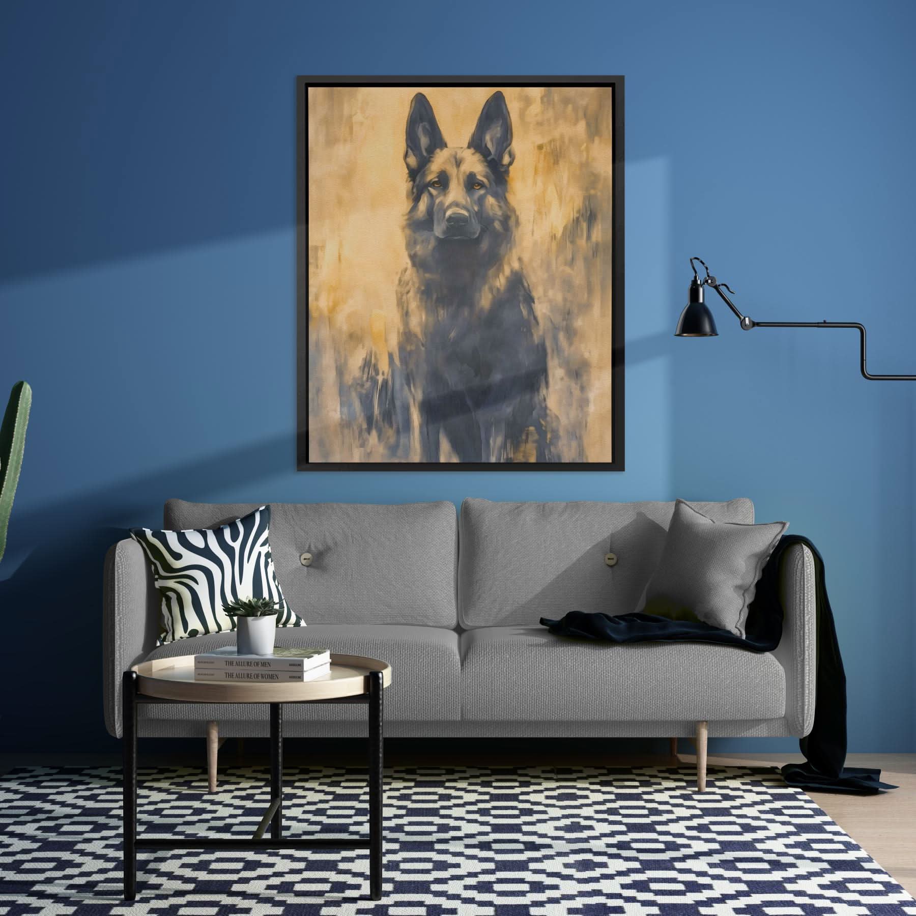 Eyes of Valor - Gold Gray Canvas Print