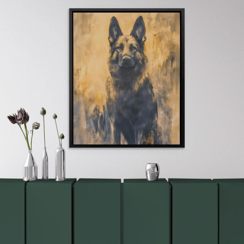 Eyes of Valor - Gold Canvas Wall Art