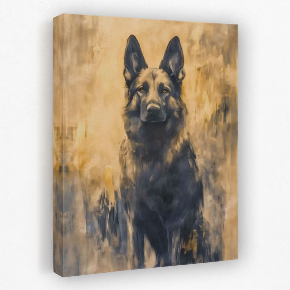 Eyes of Valor - German Shepherd Canvas Wall Art