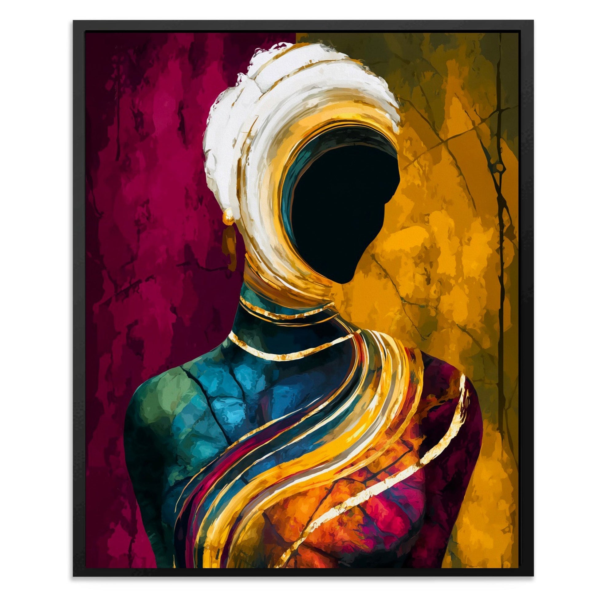 Faceless Golden Dreamer - Luxury Wall Art